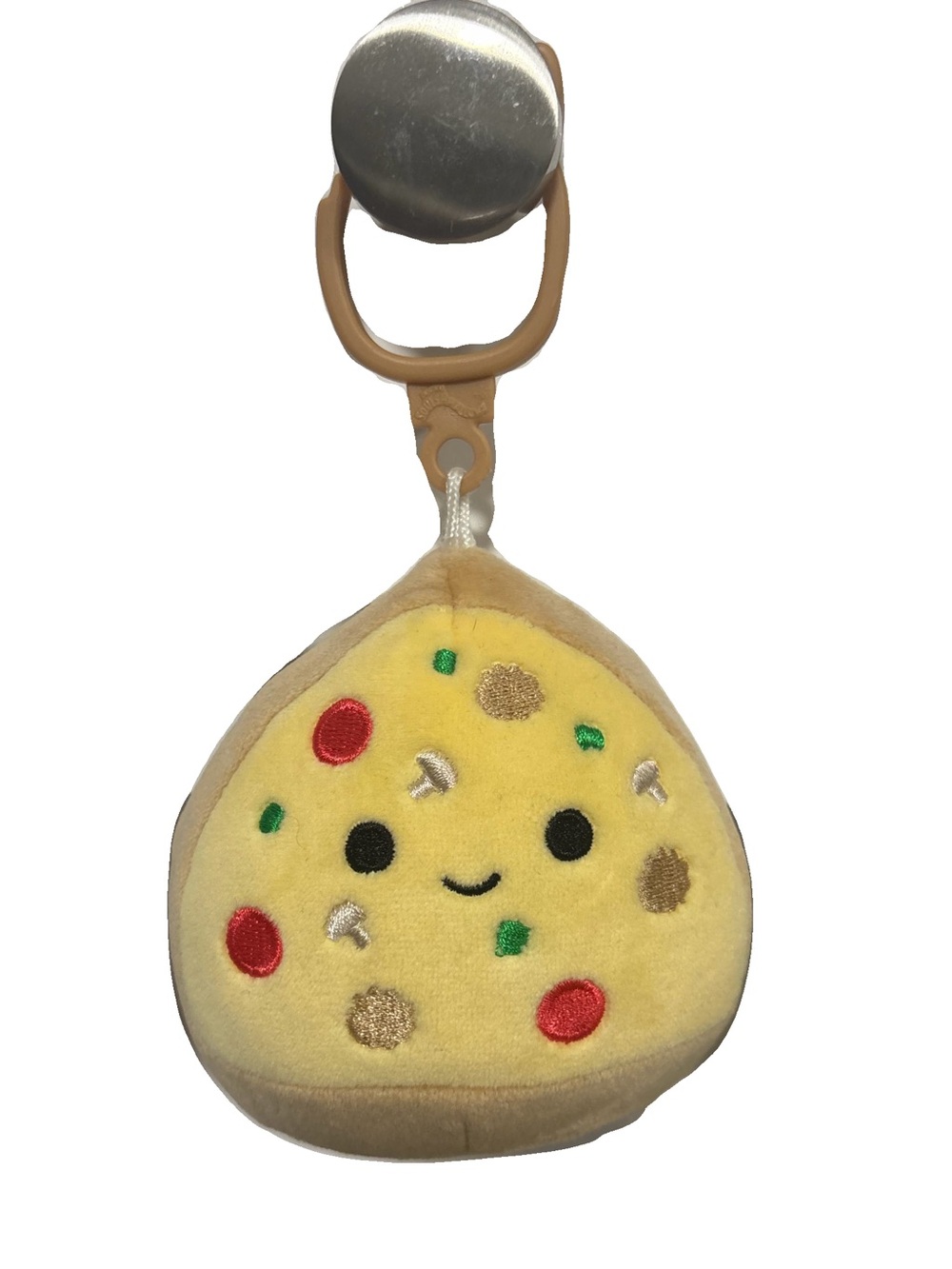 Squishmallow Yellow Pizza Plush Clip-On 5”